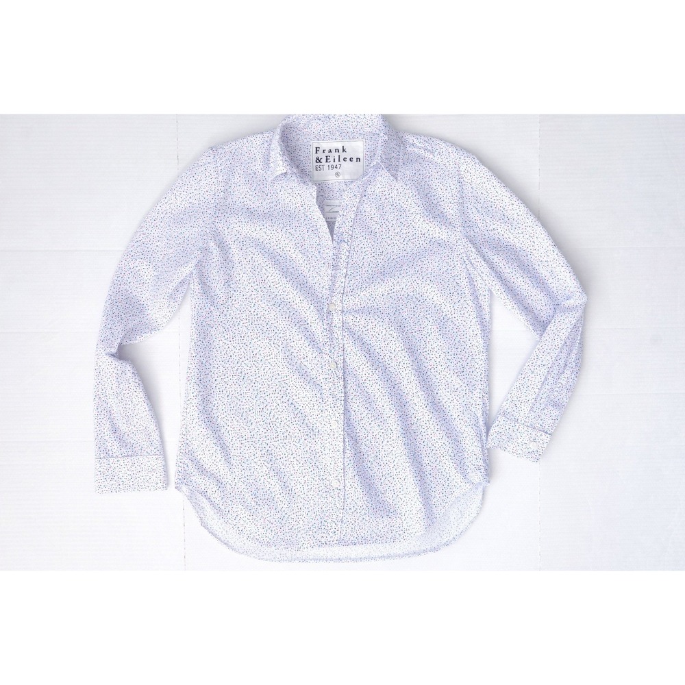 Frank & Eileen Frank Button Down Shirt Size Floral Italy Oversized Quiet Luxury - Picture 4 of 12